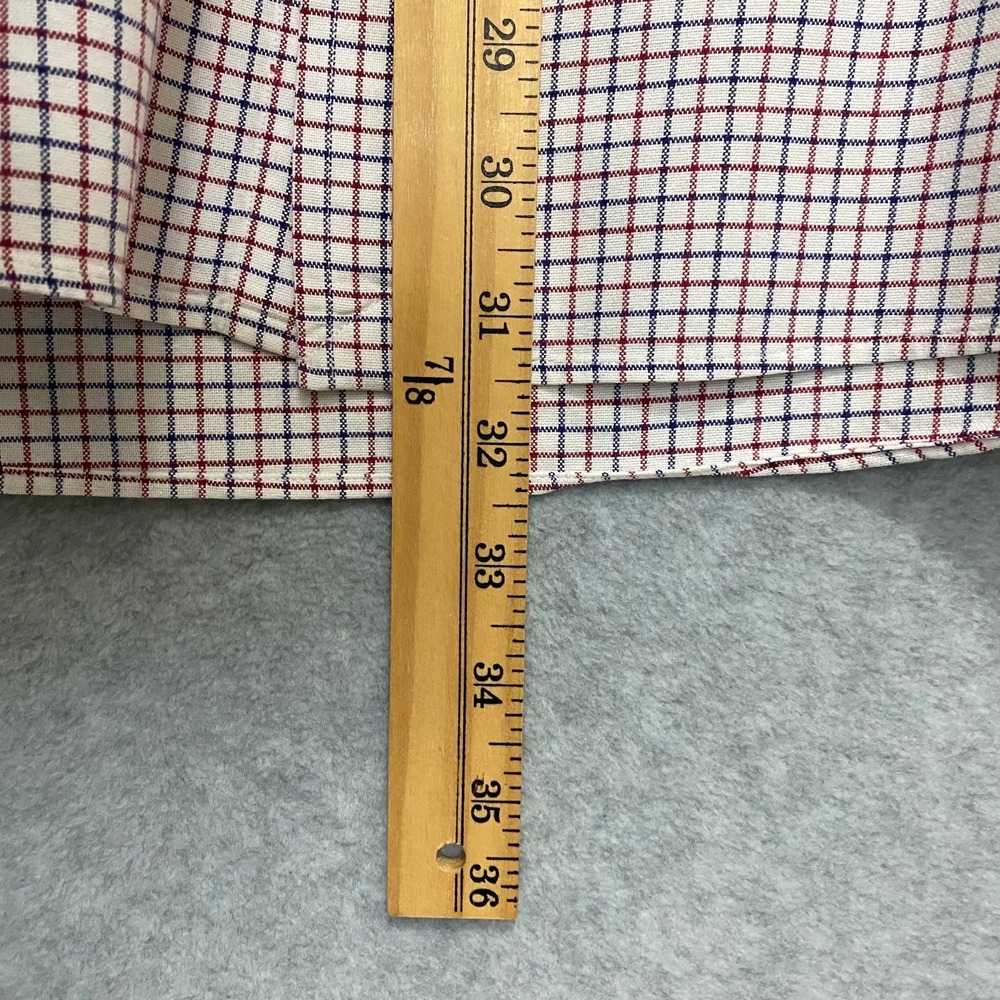 Ralph Lauren Mens XXL Classic Fit White Check Long Sleeve Blue Button Down Shirt - Picture 6 of 7